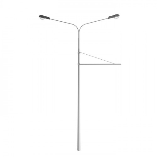 Опора контактной сети граненая прямостоечная МКС-10/12П-1000-ц 220х450х10 мм