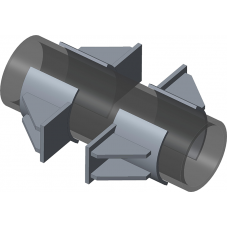 Опора неподвижная двухупорная усиленная для тепловых сетей ТС-662.00.00 920х320х290х1184 мм Серия 5.903-13 выпуск 7-95 76 кг