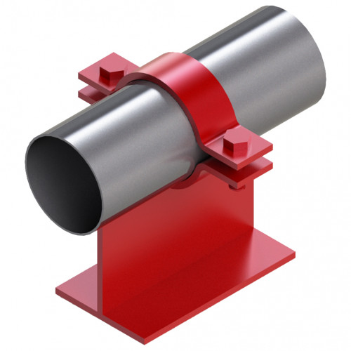 Опора неподвижная хомутовая тавровая для тепловых сетей исп. АС11 09Г2С 89х100х170х106 мм ОСТ 36-146-88 2,7 кг