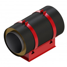 Опора скользящая хомутовая для труб в ППУ изоляции и полиэтиленовой оболочке 76х140х275 мм ГОСТ 30732-2006