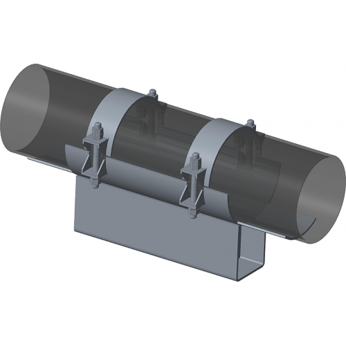 Опора неподвижная бугельная с корпусом для тепловых сетей ТС-671.00.00 377х280х340х150 мм Серия 5.903-13 выпуск 7-95 37,4 кг