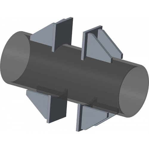 Опора неподвижная двухупорная для тепловых сетей ТС-660.00.00 720х280х266х960 мм Серия 5.903-13 выпуск 7-95 41,2 кг
