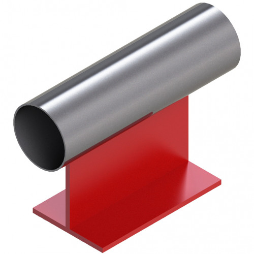 Опора неподвижная приварная тавровая для тепловых сетей исп. Б12 09Г2С 133х340х100 мм ОСТ 36-146-88 4 кг